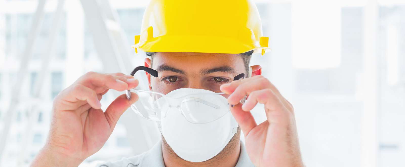 man wearing safety gear