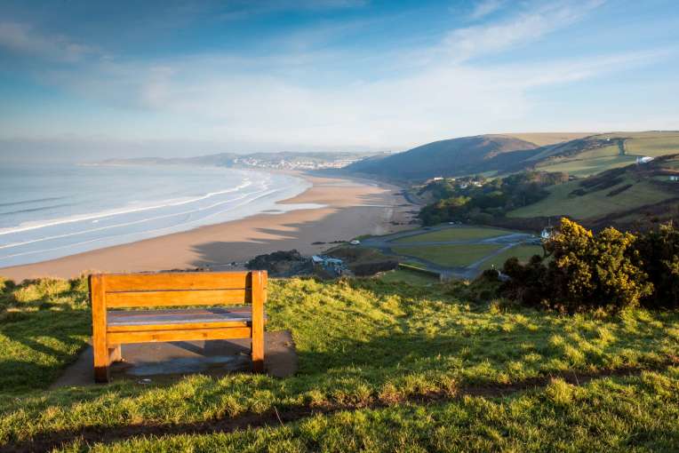 Bench Overlooking Putsburough Sands and Woolacombe