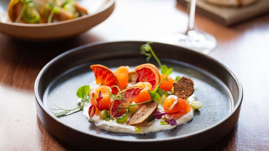 blood orange gin cured salmon starter in 62 the_bank
