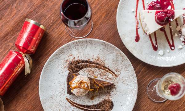 over head shot of festive food