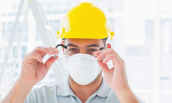 man wearing safety gear