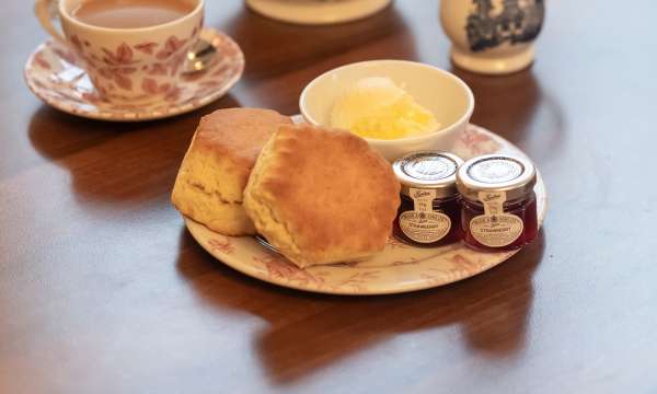 Cream tea at the Brend Hotel