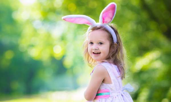 Girl celebrating Easter 