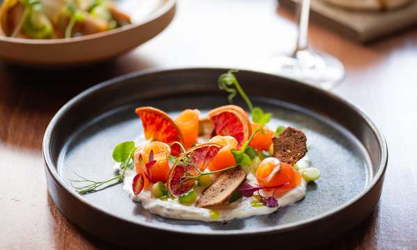 blood orange gin cured salmon starter in 62 the_bank