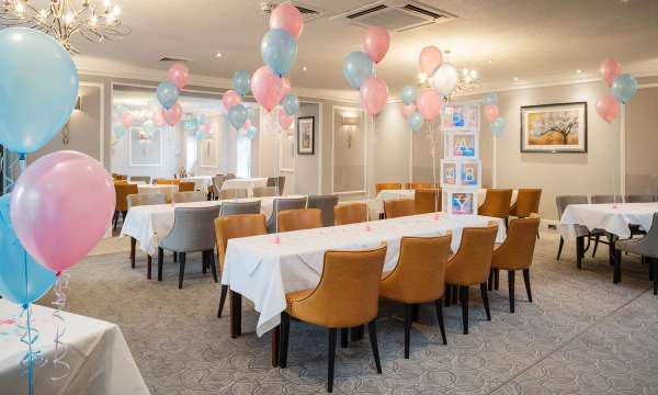 Royal and Fortescue Hotel Edwardian Set Up for Baby Shower Private Function