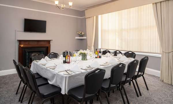 Royal and Fortescue Hotel Florence Room Set Up for Private Function Dinner Party