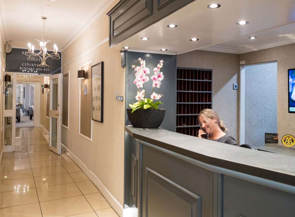 Royal and Fortescue Hotel Reception Desk